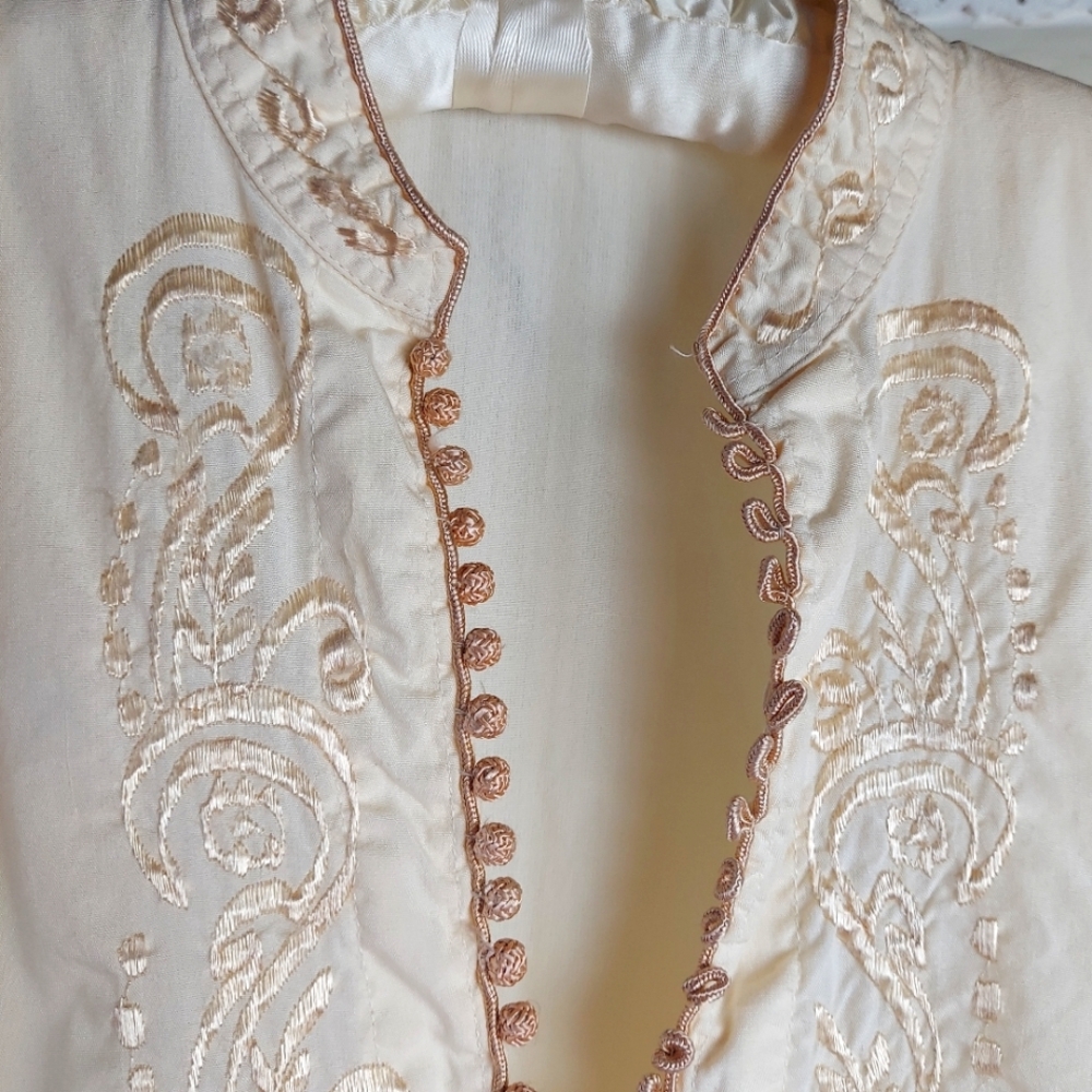 Embroidered Egyptian Dress Vintage 80s - Purchased At Giza / Luxor